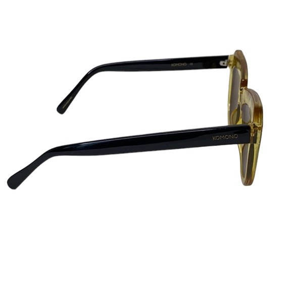 KOMONO Sunglasses Stella Cider Black Yellow NEW cat eye - Picture 6 of 9